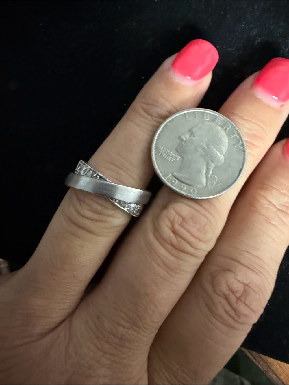 925 STERLING SILVER CZ BY PASS RING